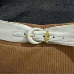 Christian Dior Vintage 17020 Light Gray Soft Leather Women’s Dress Belt Size M Photo 6