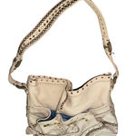 Cole Haan  Village Grommet Off White Leather Studded Hobo Shoulder Bag *RARE Photo 5