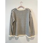 SheIn Black and Cream Long Sleeve Sweater with Pearl Buttons Size Large Photo 1