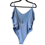 Aerie  Cheekiest One Piece deep scoop swimsuit with cutouts on side XL baby blue Photo 2