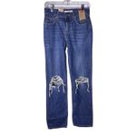 Levi's  Women's Low Pro Straight Leg Jeans Distressed Medium Wash Size 25 Photo 3