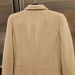 ANINE BING ππ Tweed Double Breasted Fishbone Blazer ~ Tan & Cream Medium Photo 14