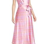Likely NWT  Vittoria Tie Dye Satin Midi Dress Pink Violet Size 6 Photo 3