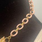 Floral Gold and Pink Necklace/choker style vintage 70’s Photo 3