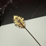 Signed Avon Faux Pearl Cameo Gold Tone Lapel Stick Pin Photo 7