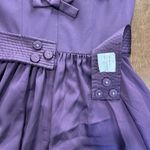 Vera Wang WHITE Bridesmaid Dress Women's Size 2 Formal Gown Plum V-Neck Halter Photo 12