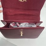 Badgley Mischka Purse Plain Grain Crossbody Big Chain Stud Lock Plum - MSRP $149 Photo 4