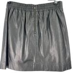 Loft  Ann Taylor S Faux Leather Mini Skirt Black Short Elastic Waist Minimalist Photo 3