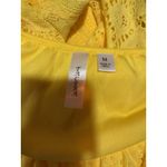 Tacera Women's Dress Yellow Medium Bright Lace Long Sleeve Work Office M Photo 7