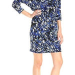 Dana Buchman  Print Faux Wrap Dress Women’s Size 1X Photo 0