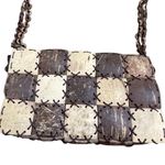 Handcrafted Thai Coconut Shell Bag Patchwork Boho Hippie Hawaiian Tropical Brown Photo 0