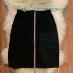 Vintage Now Next Black Suede Leather Pencil Skirt Sz 2 Photo 6