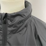 Adidas Jacket Rain Wind Spell Out Logo Packable Hood Lightweight Black White Photo 10