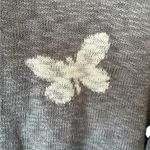 Cato  Charcoal Butterfly Women's Sweatshirt Raw Hem Photo 3