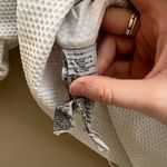 White Textured Athletic Zip Up Photo 5