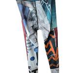 Out of Print Electric & Rose  multi-colored Graffiti Art Leggings Women Sz S Photo 2