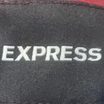 EXPRESS Vintage  Wool Y2K Red Black Heathered Tweed Pea Coat Jacket Size Small S Photo 3