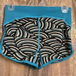 Free People  Movement Dip It Low Athletic Beach Booty Shorts Blue M/L Photo 0