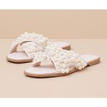 Lulus  Muriel Ivory Pearl Slide Sandals Photo 1