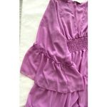 Lavender Brown  Womens Flowy Tiered Pink Mini Dress Size XS Photo 2