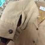 Erin London  Faux Suede Polyester Tan Shirt Jacket Button Down SzL Photo 7