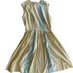 American Vintage True Vintage 60s Sleeveless Pastel Striped Dress Full A line Pastel Pleated Photo 0