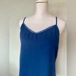 Lace Back Slip Style Tank | EUC | Size M Blue Size M Photo 3