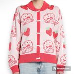 Her Universe Strawberry Shortcake Bows Pink Collared Cardigan (Large) Photo 0