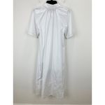 Madewell  Poplin Splitneck Midi Shirtdress Cotton White Pockets Relaxed XS NWT Photo 12