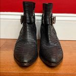 Frye  Women's Black Zoe Ring Short Smooth Full Grain/Snakeskin Boots Size 6.5 Photo 2