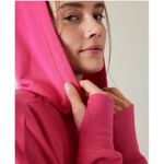 Athleta L Balance Hoodie Modal Sweatshirt Women's Size Large Tulip Pink Full Zip Photo 1