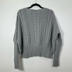 Faithfull the Brand Revolve  Chunky Cable Knit Gray Sweater 100% Cotton Size XS Photo 1