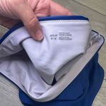 Aerie high cut cheeky bikini bottom bandeau top blue beach white large medium Photo 9