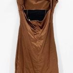 Bec & Bridge Heather Spaghetti Strap Satin Dress In Brown US 4 NWT Photo 5