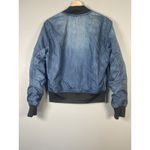 The North Face Heatseeker Jacket Bomber Jacket Size M Blue Denim-Look Zip Up Street Photo 5