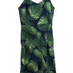 Sugarhill Brighton Lumi Batik Sundress Navy Palm Fronds Viscose Sz 8 Resortwear Green Photo 1