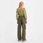 Levi's Women's Mid-Rise 94's Baggy Jeans Cargo in Army Green Size 32 Photo 4
