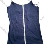 a.n.a NWT . Navy Blue Adjustable Spaghetti Strap Body Con Tank Stretchy Small Photo 5