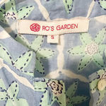 RO’S GARDEN Astrid Dress Printed Flounce Tunic Geometric Floral Small Blue Photo 5