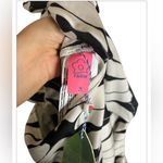 Farm Rio NWT  Copacabana One Shoulder Jumpsuit Black White Women's Size M Photo 6