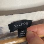 Talbots  open neck pullover sweater top in abstract cheetah size M Photo 7