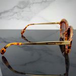 Alexander McQueen women’s AMQ 4241/S tortoise Havana gold cat-eye sunglasses Photo 9