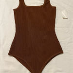 Debut Brown Ribbed Bodysuit  Photo 0