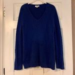 Ann Taylor  LOFT Women’s Blue Pull-on V-neck  Sweater XL Photo 1