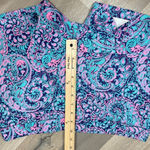 Cambridge Dry Goods Paisley Twill Chino Shorts Blue Pink Size 10 Photo 9