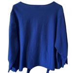 BELLE BEACH BY KIM GRAVEL NWOT Sweater Shrug with Tassels Size 2X Nautical Navy Blue Photo 2