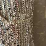 CBR Silver Sequin Long Sleeve Dress Size M Photo 2