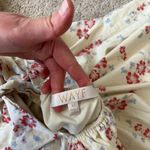 WAYF Nordstrom  Babydoll Cottage Core Floral Dress Cream Puff Sleeves Bow Size XS Photo 5