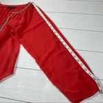 Sanctuary  Burnt Orange Sheer Long  Sleeve Shirt Size  Medium Photo 4