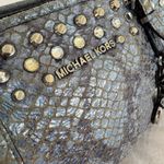 Michael Kors Jet Set Travel Jewel Small Top Zip Blue Women’s Tote Handbag Purse Photo 3